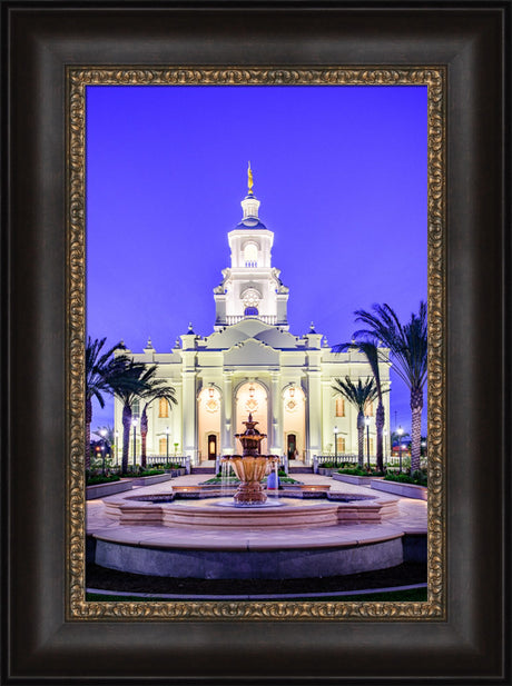 Tijuana Temple - Fountains in Blue by Scott Jarvie