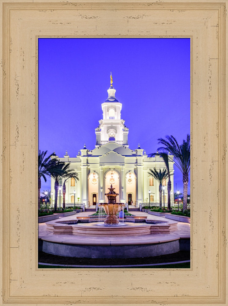 Tijuana Temple - Fountains in Blue by Scott Jarvie