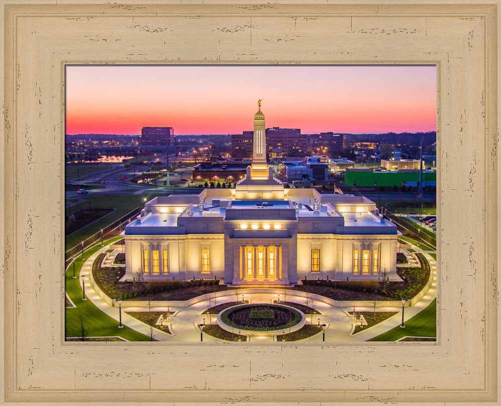 Indianapolis Temple - Above the City by Scott Jarvie