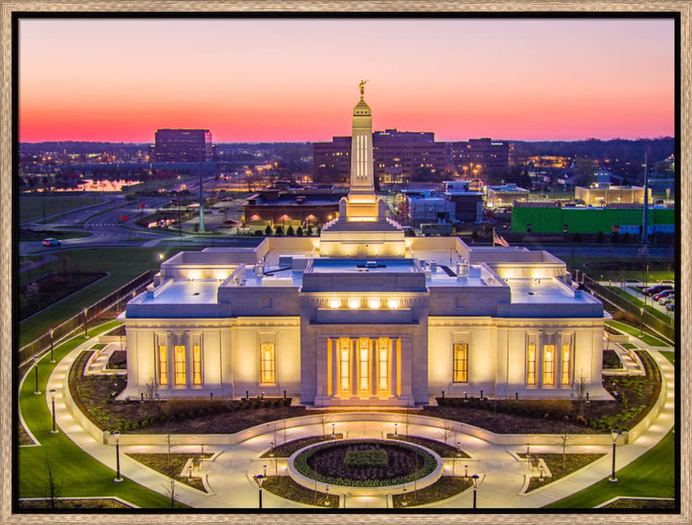 Indianapolis Temple - Above the City by Scott Jarvie