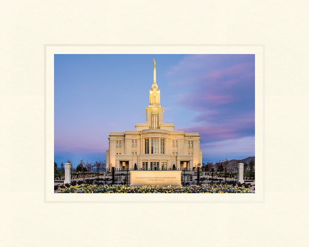 Payson Temple - Sunrise Front 5x7 print