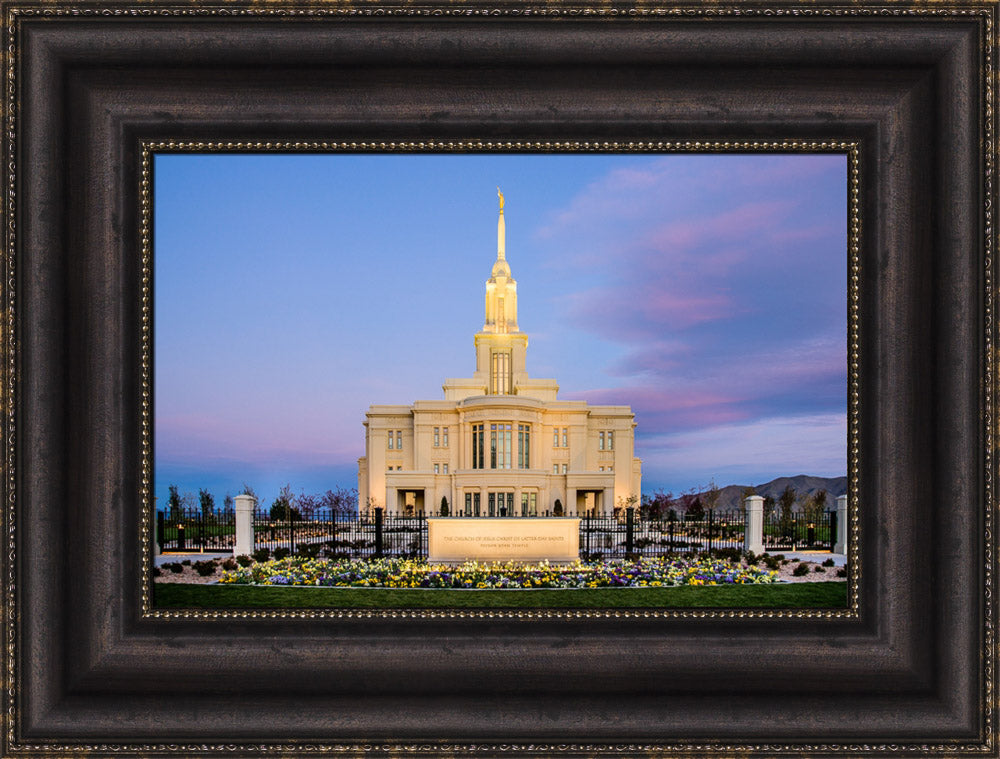 Payson Temple - Sunrise Front by Scott Jarvie