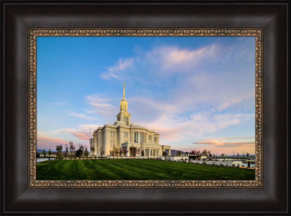 Payson Temple - Sunrise Corner by Scott Jarvie