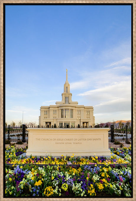 Payson Temple - Signs and Flowers by Scott Jarvie