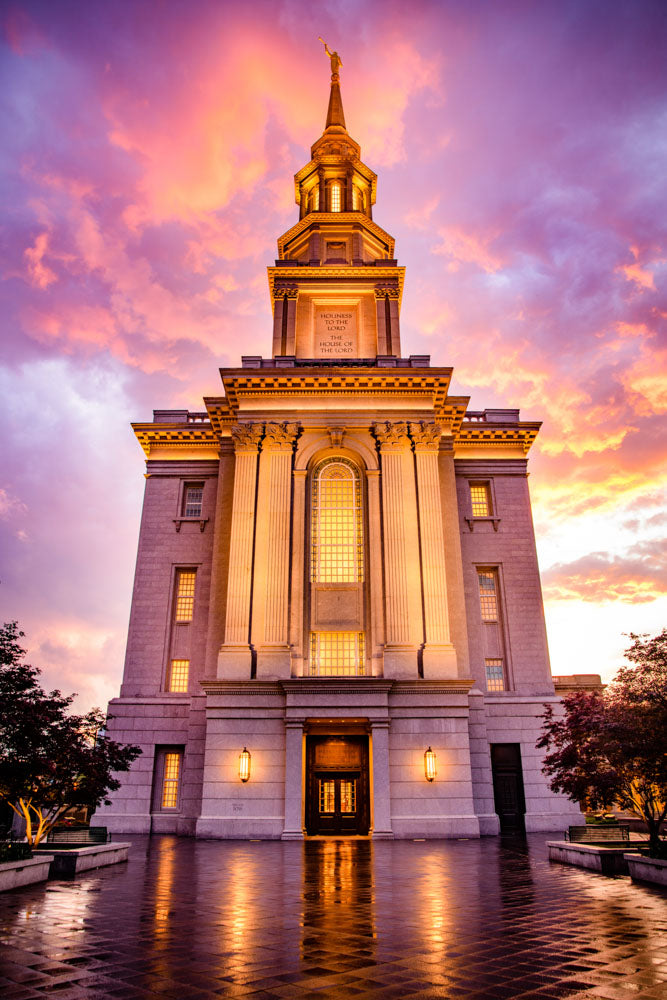 Philadephia Temple - - Sunset by Scott Jarvie