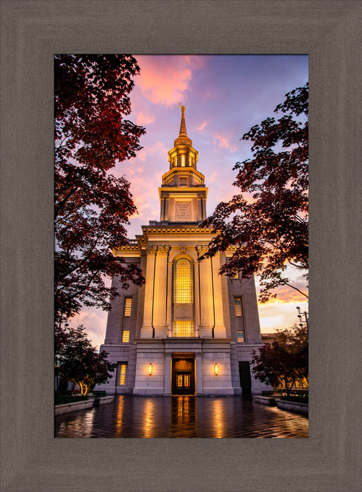 Philadephia Temple - Sunset Entrance by Scott Jarvie