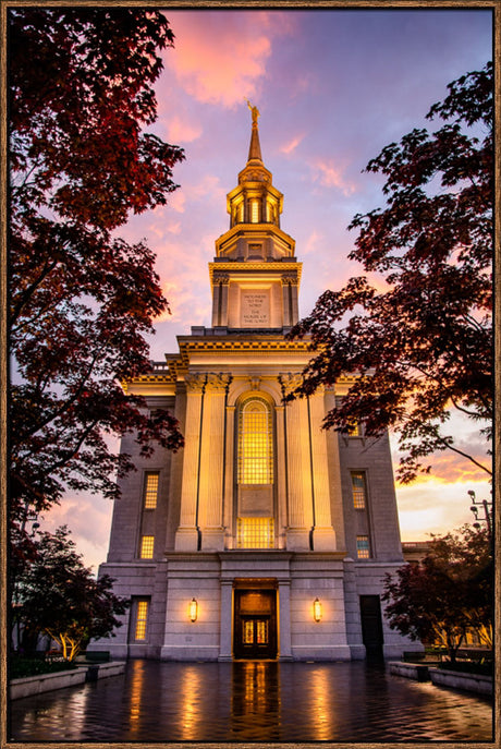 Philadephia Temple - Sunset Entrance by Scott Jarvie