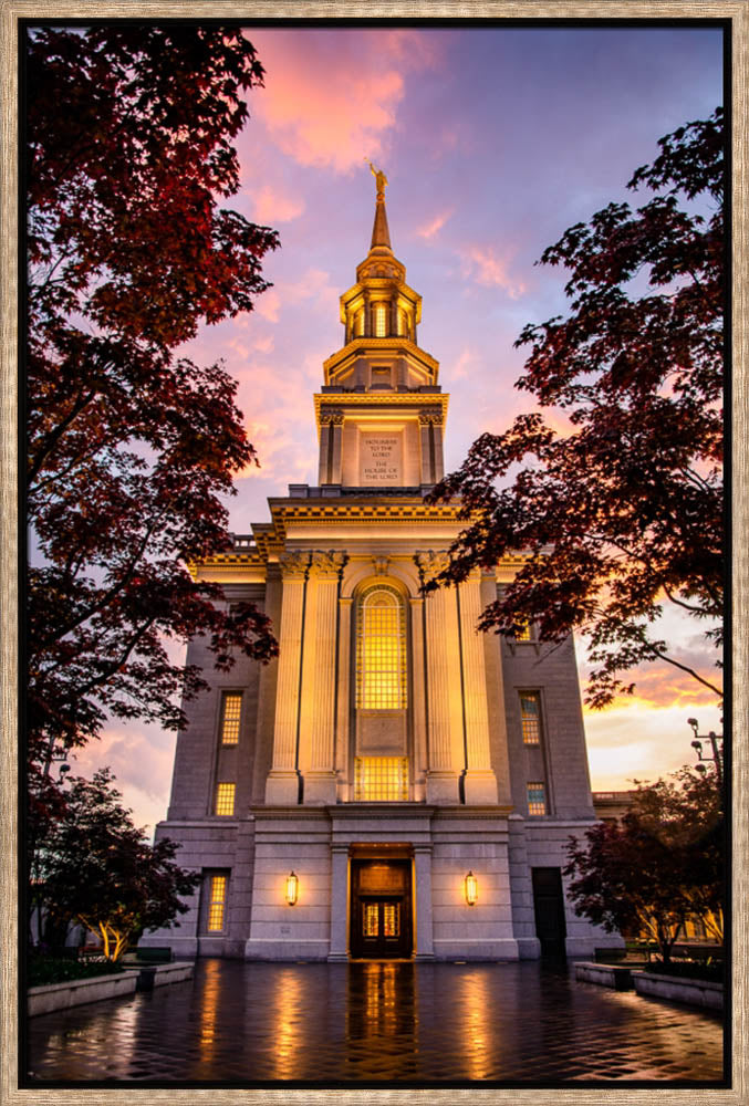 Philadephia Temple - Sunset Entrance by Scott Jarvie