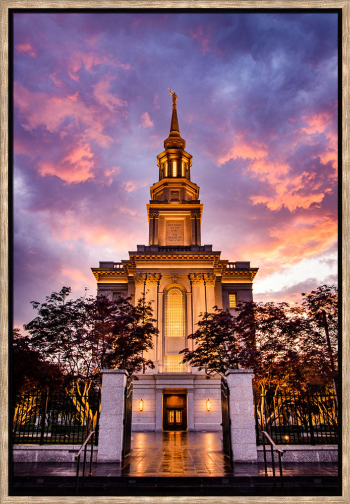 Philadephia Temple - Sunset Gates by Scott Jarvie