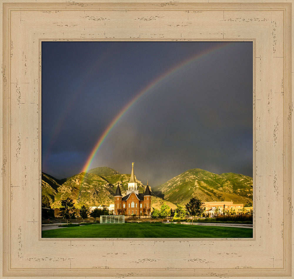 Provo City Center Temple - Double Rainbow by Scott Jarvie