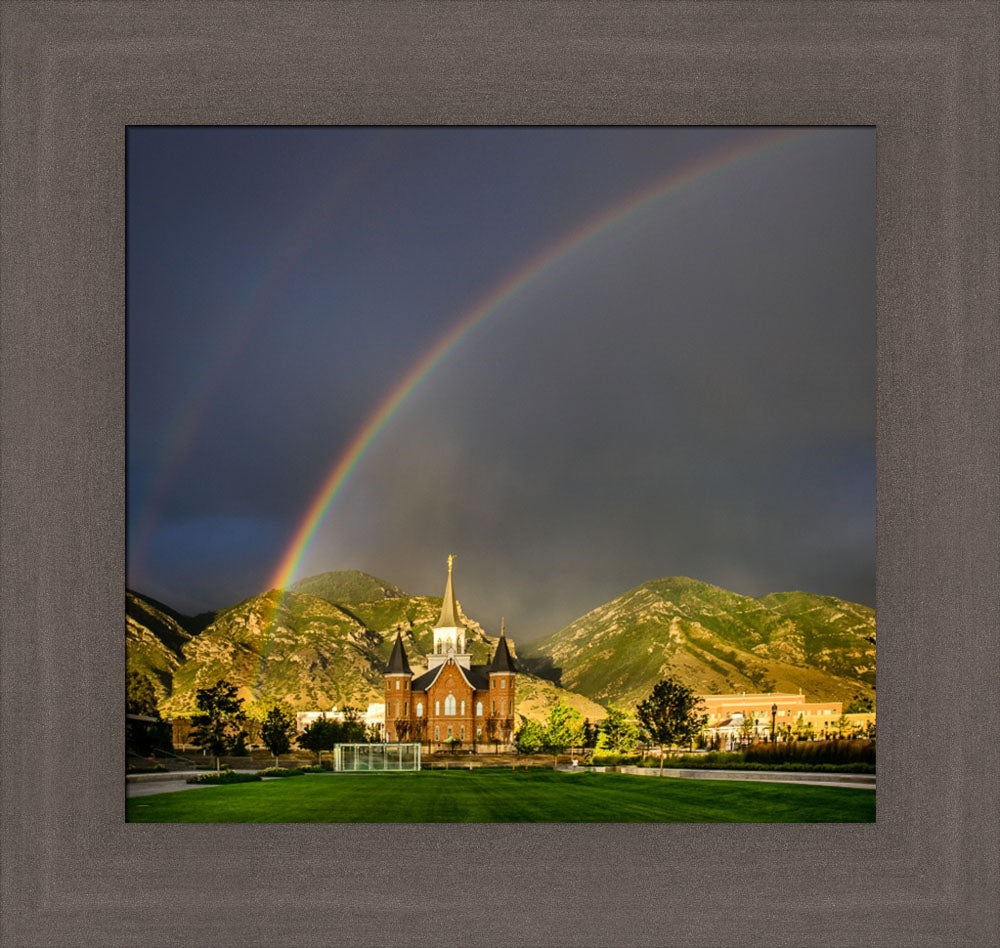 Provo City Center Temple - Double Rainbow by Scott Jarvie