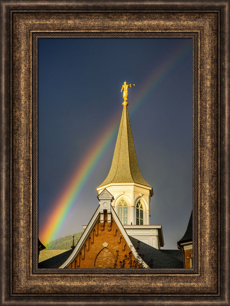 Provo City Center Temple - Angel Moroni and the Rainbow by Scott Jarvie