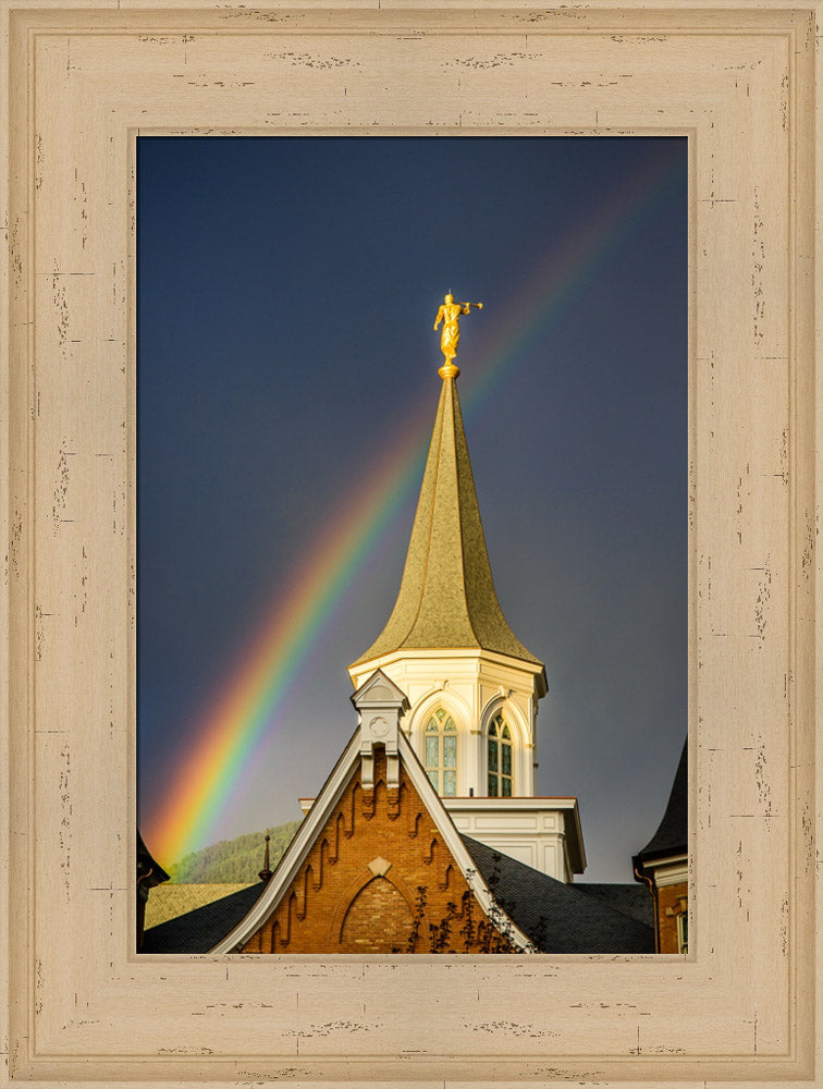Provo City Center Temple - Angel Moroni and the Rainbow by Scott Jarvie