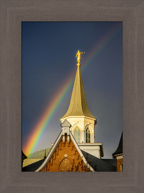 Provo City Center Temple - Angel Moroni and the Rainbow by Scott Jarvie