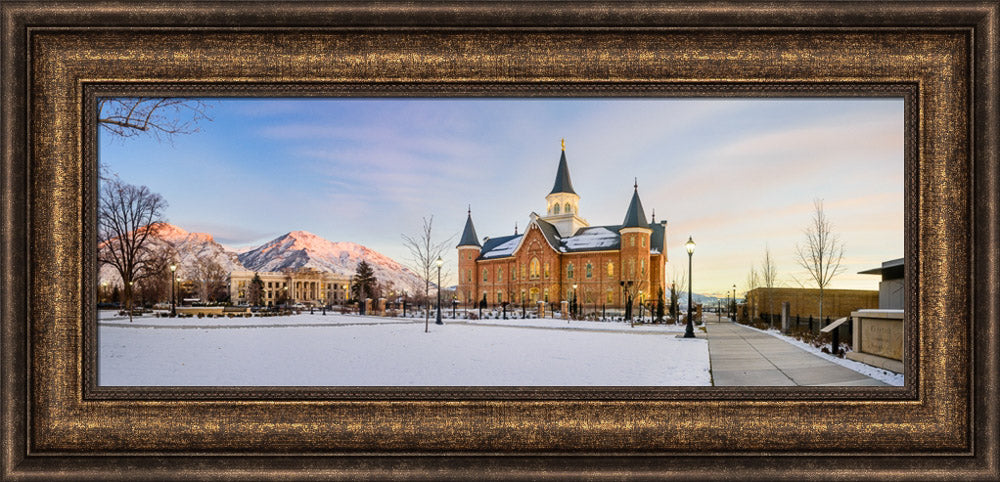 Provo City Center Temple - Snow Panorama by Scott Jarvie