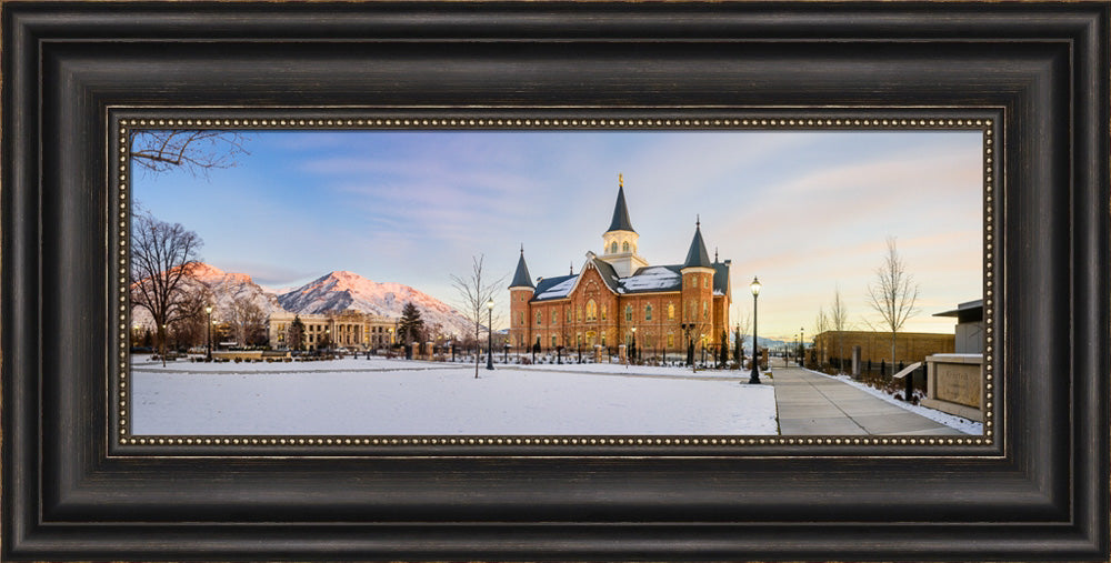 Provo City Center Temple - Snow Panorama by Scott Jarvie