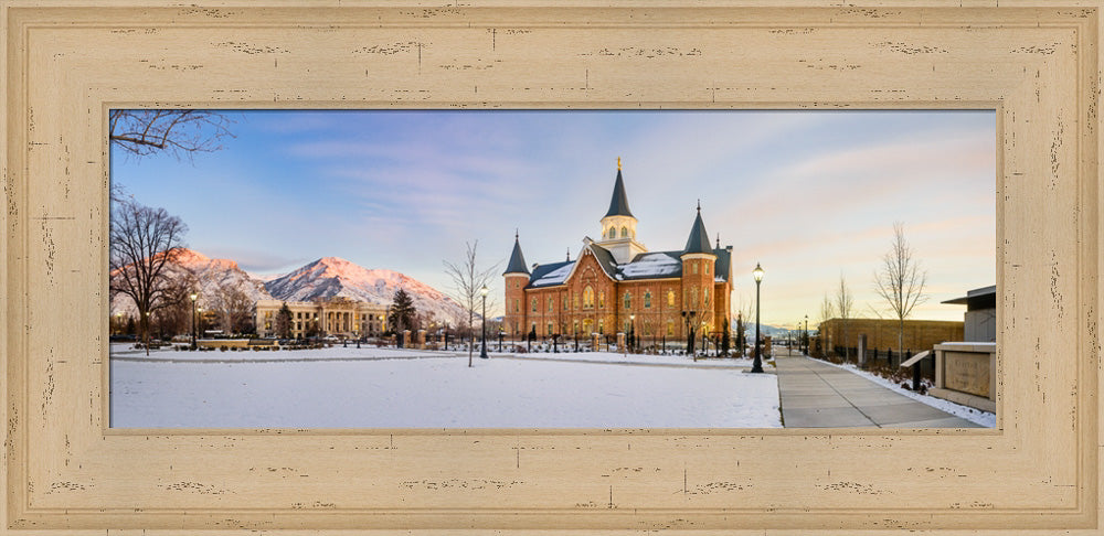 Provo City Center Temple - Snow Panorama by Scott Jarvie