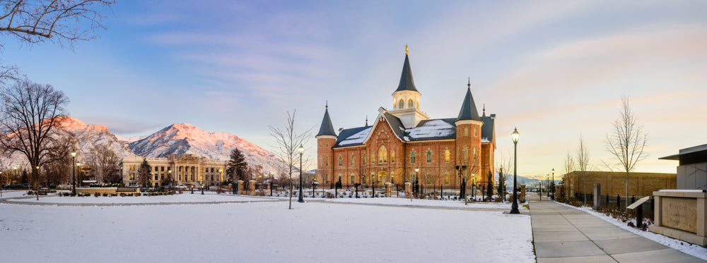 Provo City Center Temple - Snow Panorama by Scott Jarvie