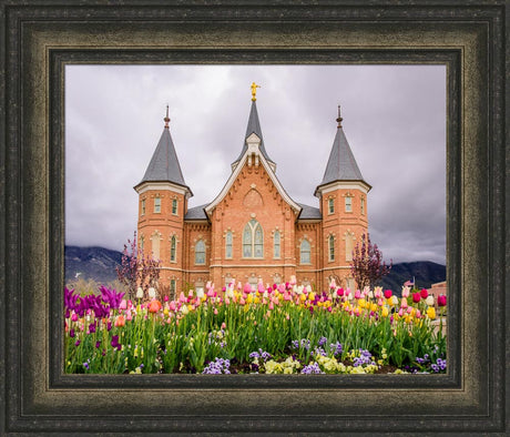 Provo City Center Temple - Springtime Tulips by Scott Jarvie