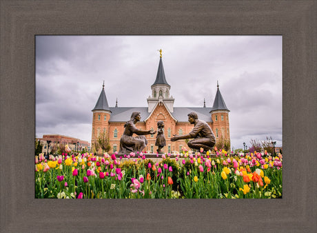 Provo City Center Temple - Springtime Family by Scott Jarvie