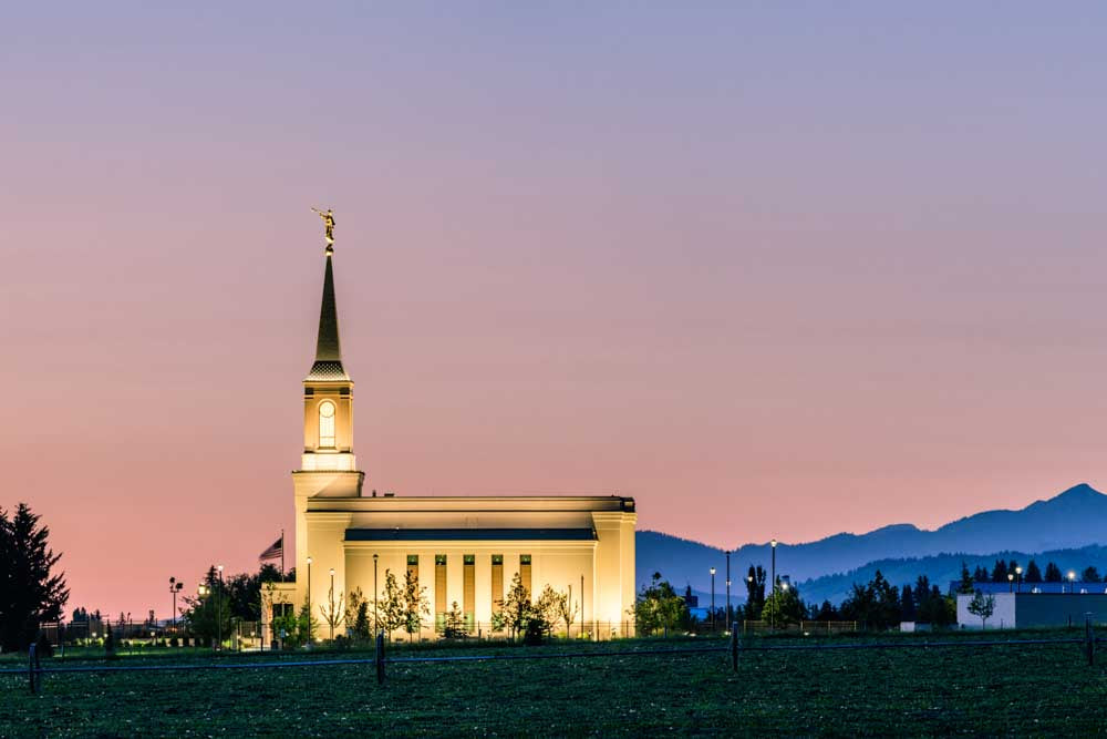 Star Valley Temple - Summer Dusk by Scott Jarvie