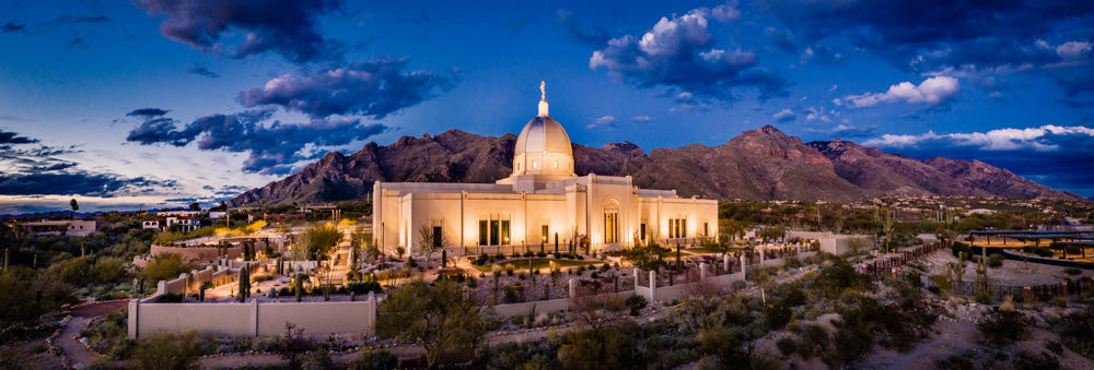 Tucson Temple - Evening Panorama by Scott Jarvie