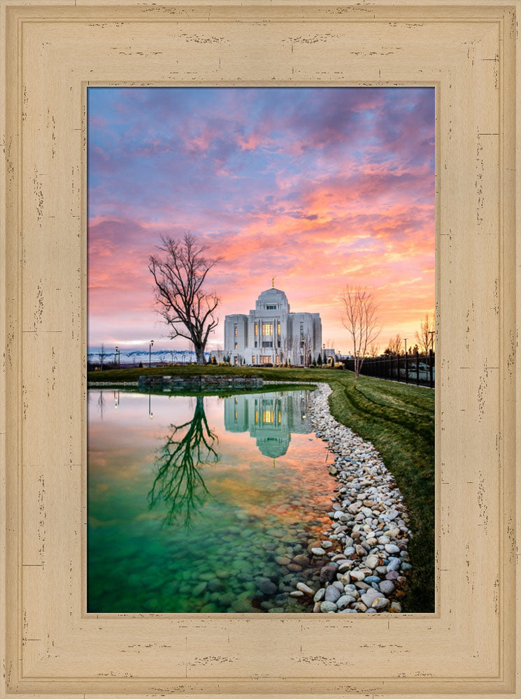 Meridian Temple - Sunset Reflection by Scott Jarvie