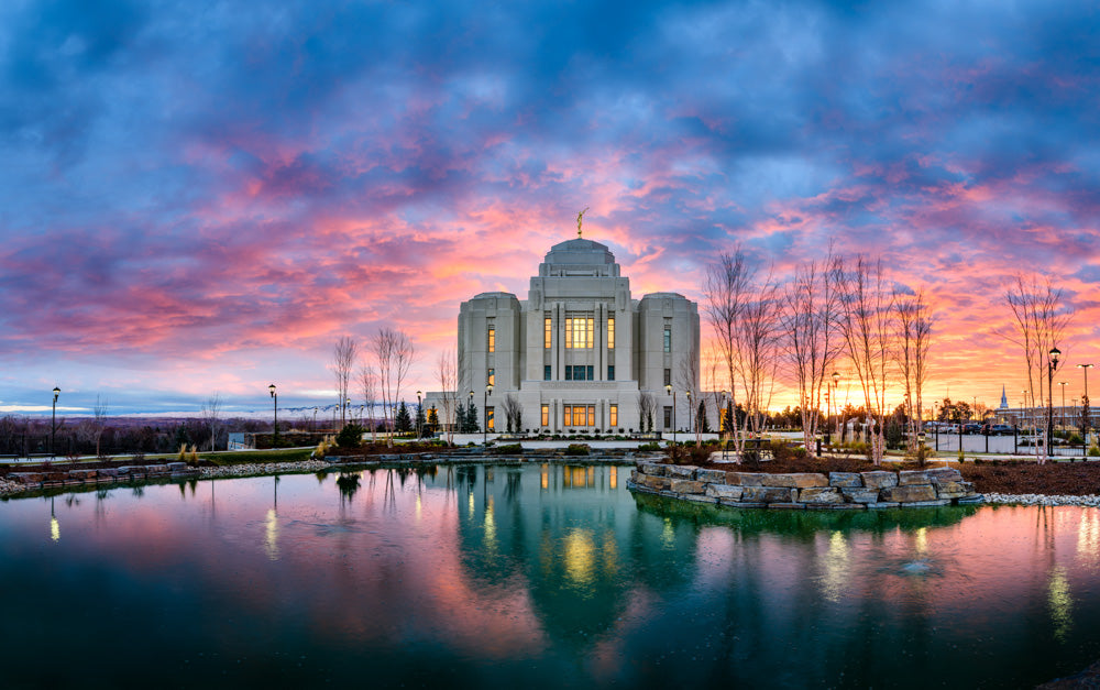 Meridian Temple - Colorful Sunset by Scott Jarvie | Altus Fine Art