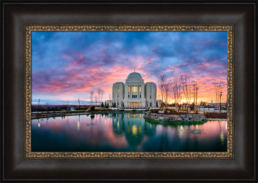 Meridian Temple - Colorful Sunset by Scott Jarvie