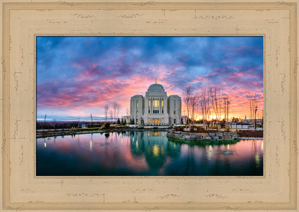Meridian Temple - Colorful Sunset by Scott Jarvie