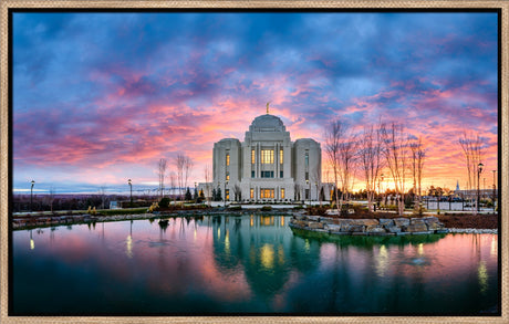 Meridian Temple - Colorful Sunset by Scott Jarvie