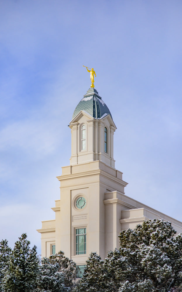 Cedar City Temple - Reaching up by Scott Jarvie