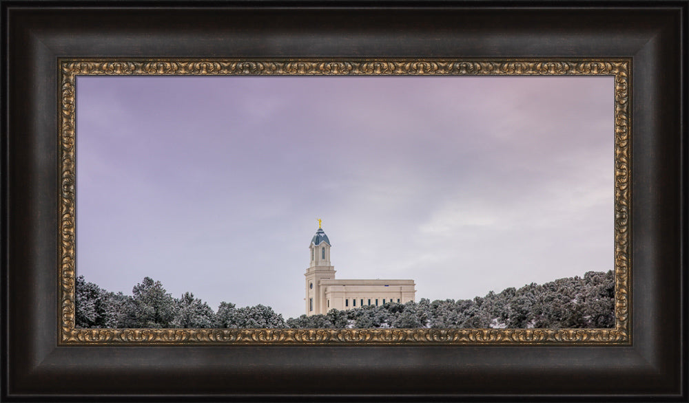 Cedar City Temple - Above the Trees Panorama by Scott Jarvie