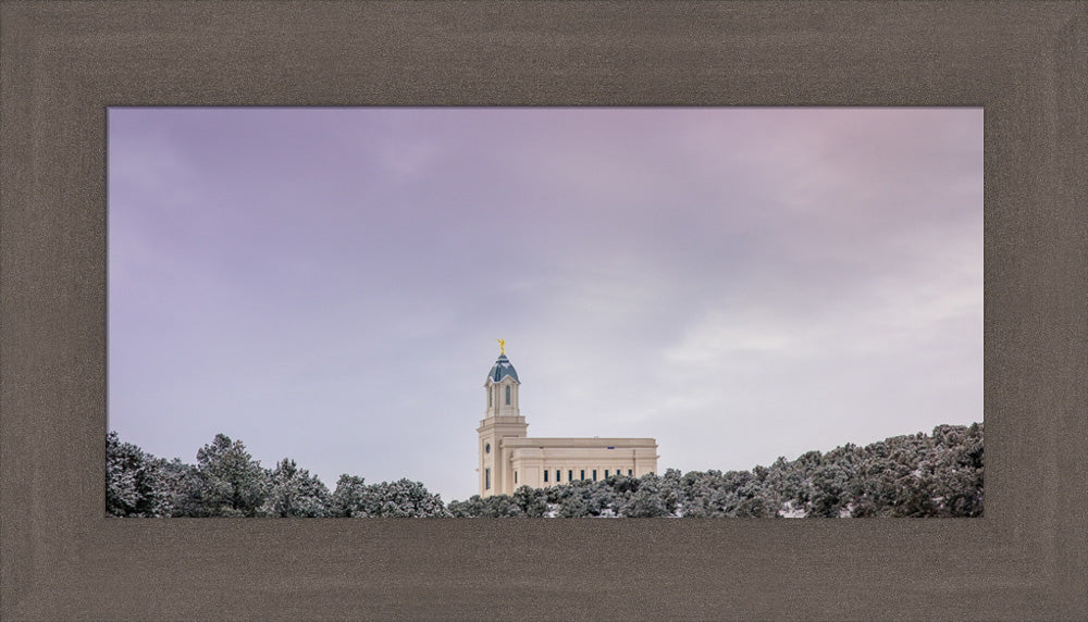 Cedar City Temple - Above the Trees Panorama by Scott Jarvie