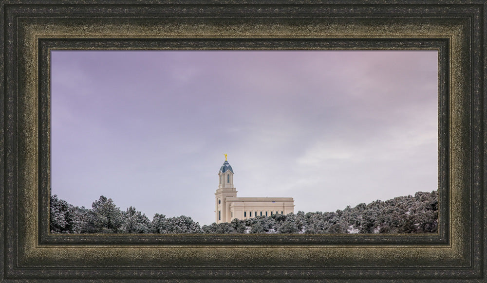 Cedar City Temple - Above the Trees Panorama by Scott Jarvie