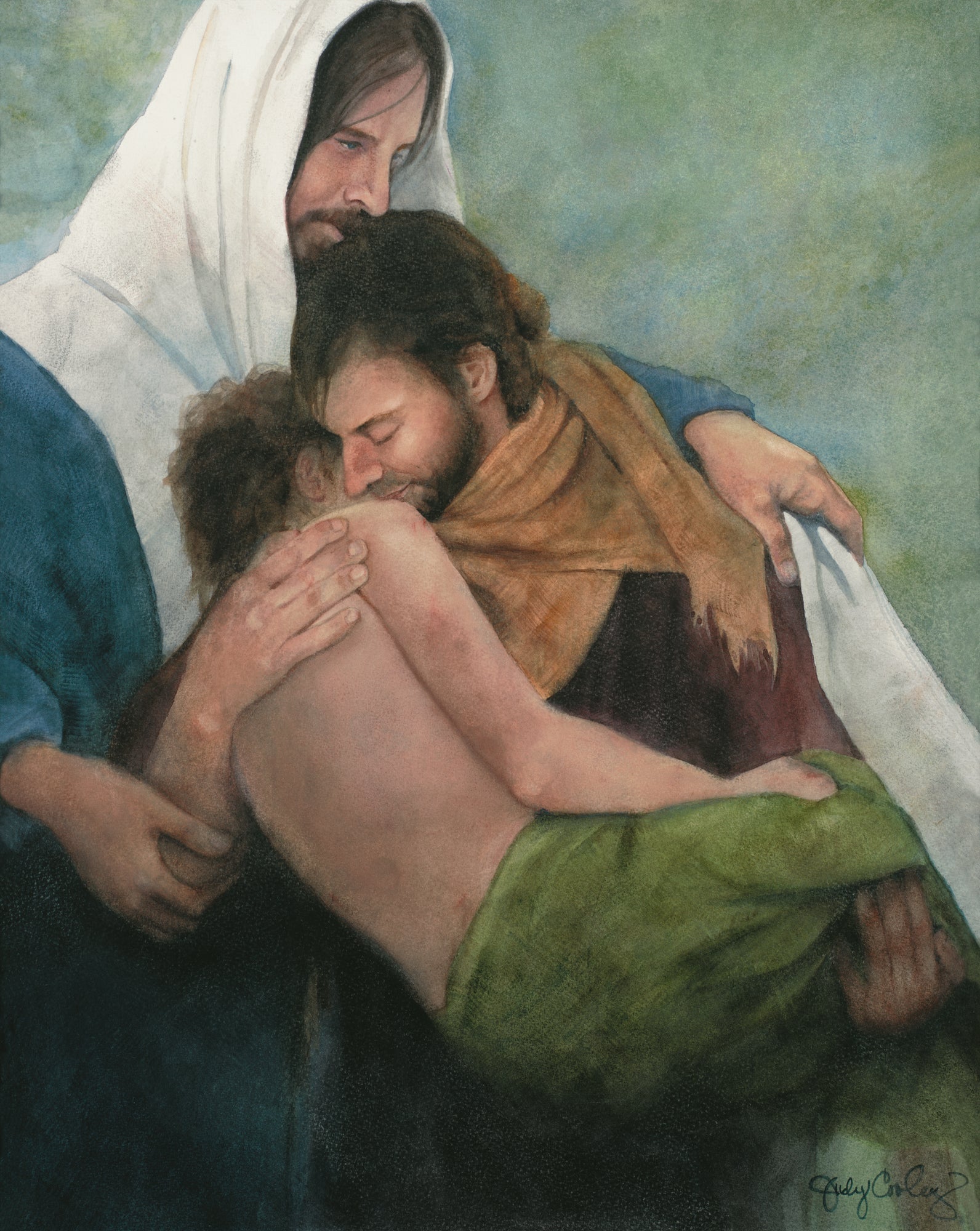 Jesus healing a mans son. 