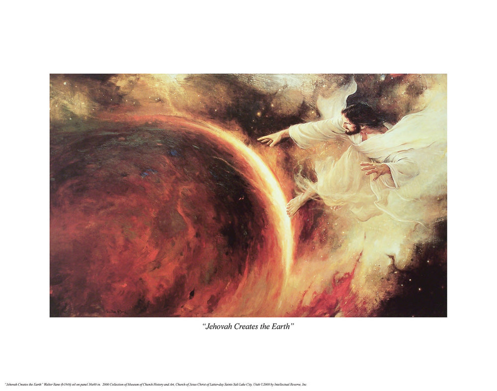 Jehovah Creates the Earth 9.75x16 print by Walter Rane